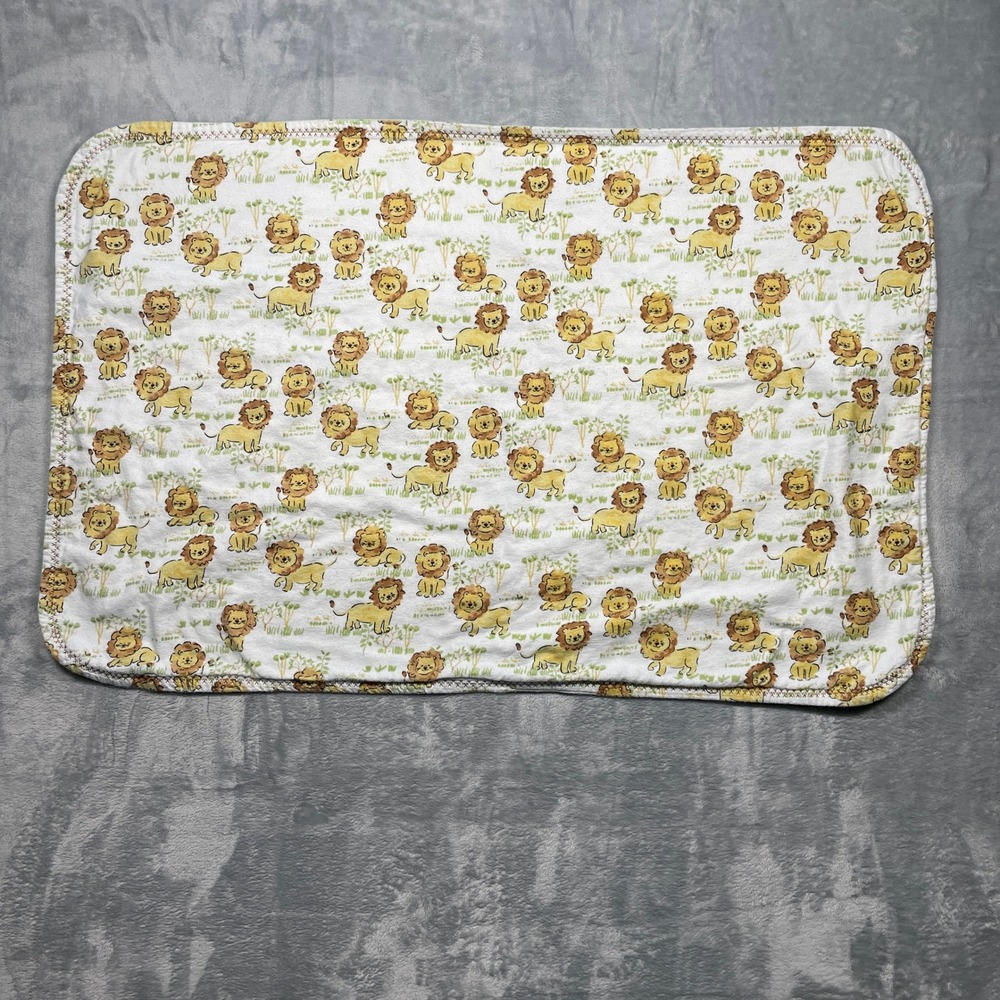 Cute Lion Print‎ Baby Blanket Soft Nursery Swaddle Toddler Nap Time 33 x 21